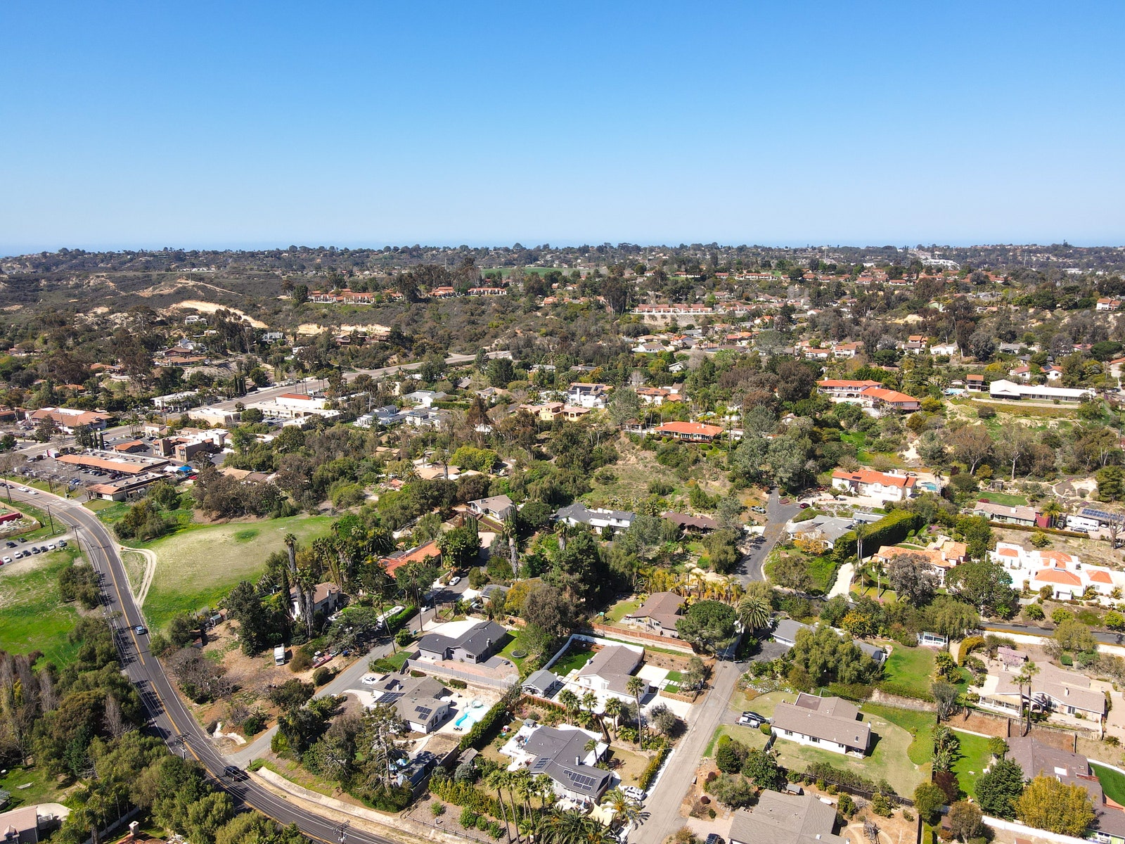 aerial view of Rancho Santa Fe where Russell Wilson and Ciara maintain a property