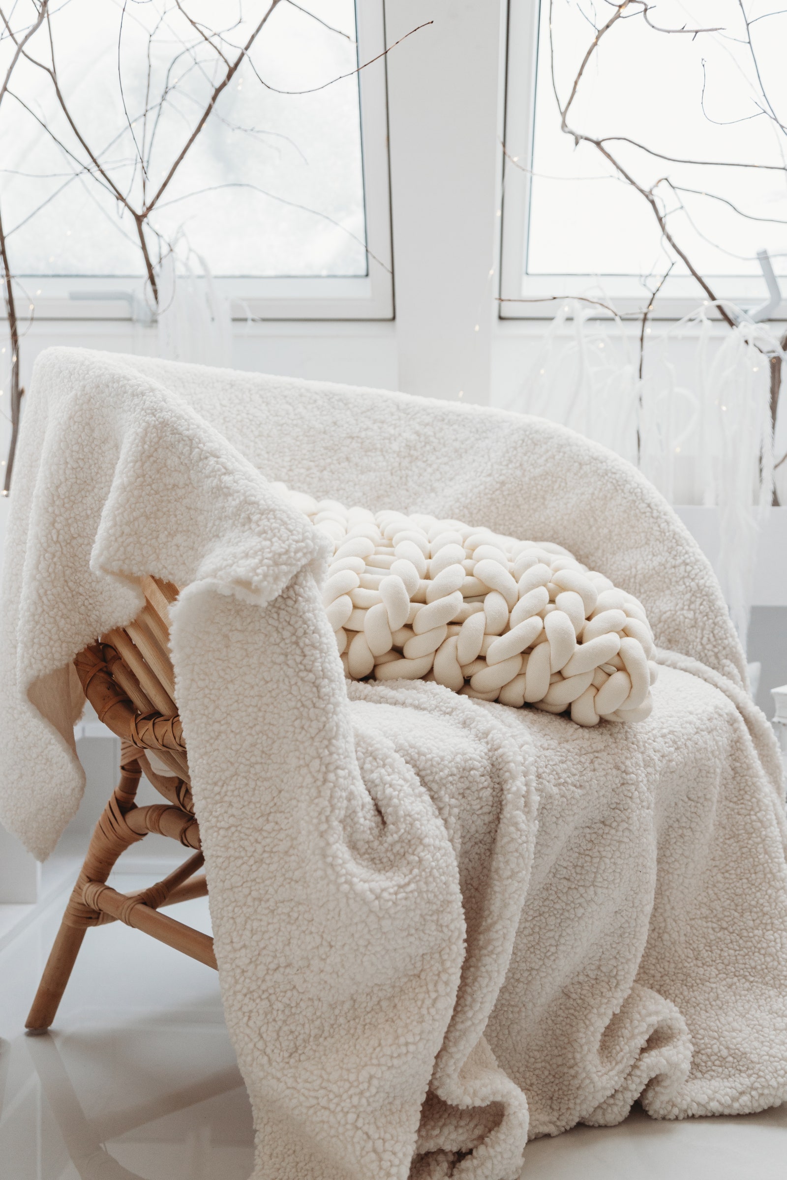 Layer on the cozy textiles.